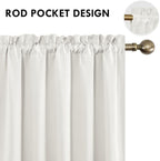DWCN Short Ivory Blackout Curtains - Image 4