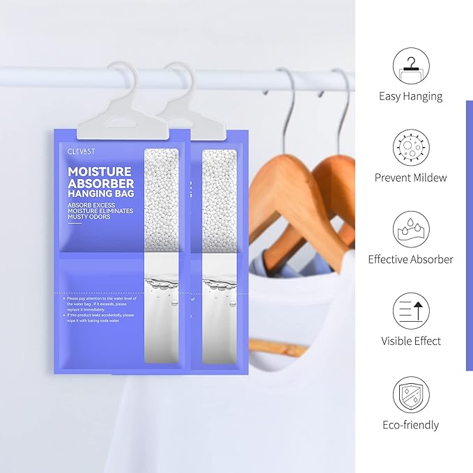 CLEVAST Moisture Absorbers Packets 10 Pack, Dehumidifier Bags - Image 6
