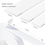 Weather Stripping Door Seal White, Self Adhesive Foam Tape, Window Insulation - Image 2