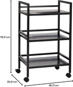Amazon Basics 3-Tier Metal Rolling Cart - Image 6