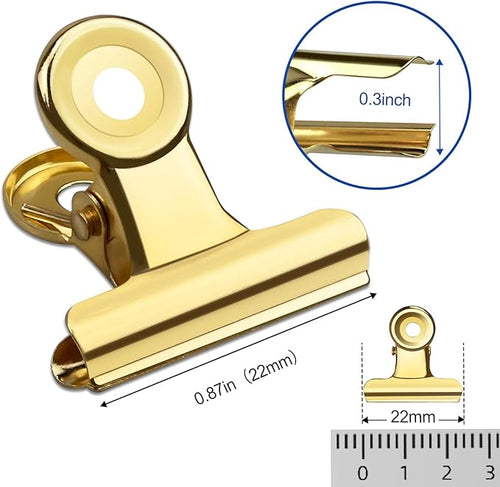 30 Pack Small Bull Clips 0.87 Inch Mini Metal Hinge Clips Binder Paper Hinge - Image 2