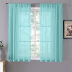 Tollpiz Sheer Curtains Linen Textured Living Room Curtain Sheers Light by Tollpiz