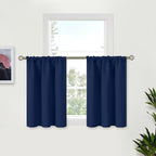 BGment Navy Blue Curtains 30 Inches Length by BGment