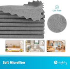 Orighty Grey Microfiber Cleaning Cloth, 50 Pack Highly Absorbent Cleaning - Image 2