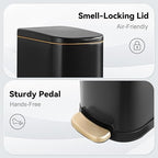Bathroom Trash Can with Soft-Close Lid 3.5 Gallon Stainless Steel Garbage Can - Image 6