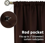 BGment Brown Blackout Curtains 45 Inch Long - Image 5
