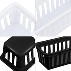 Domensi 12 Pack Slim Plastic Storage Baskets Tray - Image 3