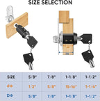 PTEROMY 5 Pack Heavy Duty Cabinet Lock - Image 4