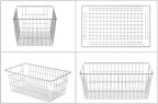 SANNO Freezer Baskets Wire Storage Baskets Closet Organization Baskets Bin - Image 6