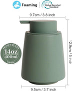 INGOFIN Ceramic Foaming Soap Dispenser -14 oz Foam Hand Soap Dispenser Bathroom - Image 2