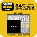 Grime Boss Heavy Duty Surface and Hand Wipes | Wet Wipes Remove Paint, Dirt | - Image 5