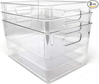 Isaac Jacobs 3-Pack Large Clear Storage Bins by IsaacJacobs
