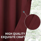 BGment Burgundy Blackout Curtains 72 Inch Length 2 Panels - Image 6