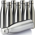 MEWAY 17oz Sport Water Bottle 8 Pack Vacuum Insulated Stainless Steel by MEWAY