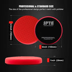 Red Finish Polishing Pads, Buffing Pads, SPTA 3Pcs 6.5 Inch Face - Image 2