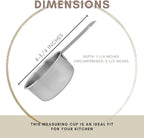 1/3 Cup Stainless Steel Measuring Cup | Sturdy Metal 80 ml | 80 cc | 3 oz | - Image 3