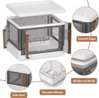 HAIXIN Closet Organizers and Storage, 4 Doors Opening Stackable Storage Box - Image 3