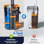 Mop and Bucket Set with Wringer, 3-Tank Flat Mop and Bucket System, Wall Mop - Image 2