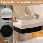 Large Storage Basket for Organizing, Woven Rope Basket for Shelves, Closet - Image 7