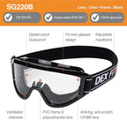 DEX FIT Protective Safety Goggles SG220B; Anti Fog & Scratch, Z87 Eye Protection - Image 2