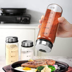 2 Piece 4-Neck Glass Seasoning Shakers - Image 6