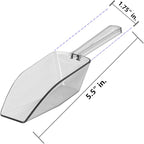 Clear Mini Plastic Acrylic Scoops 12 Pcs | 5.5” Kitchen Scoop | Wedding - Image 3