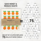 Nordhus Design Swedish Dishcloths, 5 Pack Oranges, Made in Sweden - Image 3