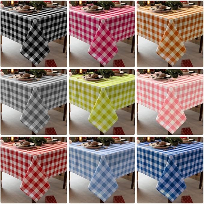 Patriotic Party Plaid Tablecloth Fabric - Image 6