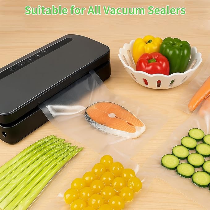 MakMeFre 100 Count Vacuum Sealer Bags 50 of Each Size 50 Pint 6"X10"and 50 - Image 2