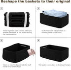 3 Pack Small Storage Baskets for Organizing, Cute Woven Decorative Gift Baskets - Image 7
