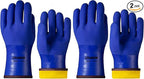 LANON PVC Coated Cold Proof Heavy Duty Gloves, Waterproof Warm Work Gloves by LANONProtection