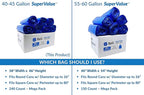 Reli. SuperValue 40-45 Gallon Recycling Bags | 200 Count | Blue Trash Bags | - Image 8