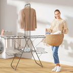 Bigzzia Clothes Drying Rack Foldable, 68.9Inch High Hanger Laundry Drying Rack - Image 7