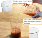 High Borosilicate Glass Measuring Cup-V-Shaped Spout，Glass Measuring Beaker - Image 2