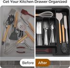 Extra Large Expandable Silverware Organizer, BPA-Free Food-Safe Cutlery - Image 6