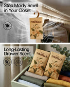 12 Packs Vanilla Walk in Closet Scent sachets, 【Deodorizer - Image 2