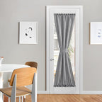 NICETOWN Sheer Door Curtains for Front Back Patio Glass Door, Farmhouse Light by NICETOWN
