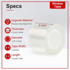 Transparent Window Weather Sealing Tape 2 Inch x 33 FT Weather Stripping - Image 2