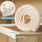 Baby Proofing Edge Corner Protector, 1Roll L-Shape Soft Cabinet Door Bumper - Image 2