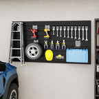 DoCred Slatwall Paneling Organizer, 4x2 FT PVC Garage Slat Wall Storage Systems - Image 7