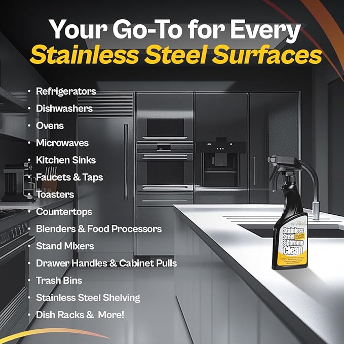 Flitz Stainless Steel & Chrome Clean - 16oz Bottle - Image 4