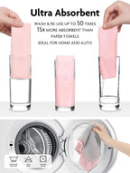 Fantasticlean Microfiber Cleaning Cloth Roll -60 Pack, Tear Away Microfiber - Image 5