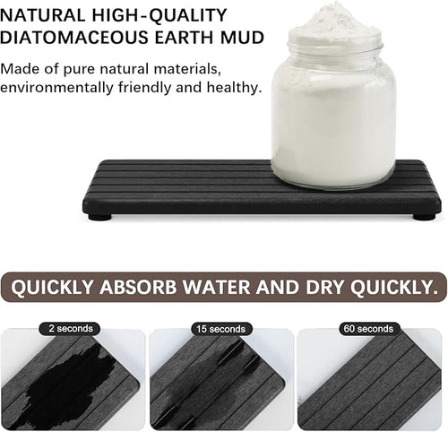 3PCS Stone Drying Tray, Stone Soap Tray, Water Absorbing Stones Trays - Image 2