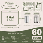 Compost Bags 5 Gallon with Drawstring Tear Off 20 Liter Extra Thick 0.78 Mils - Image 5