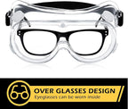 Yunsailing Protective Safety Goggles Lab Over Glasses Clear Anti Fog Eye - Image 2