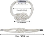 2 Pack Magnetic Curtain Tiebacks, Hand Weave Rope Knot Decorative Curtain - Image 2