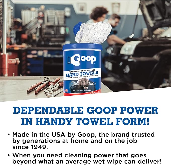 GOOP Multi-Purpose Waterless Hand Cleaner Towels - Image 2