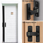 90/180 Degree Barn Door Lock, Small Flip Gate Latches Protect Privacy Sliding - Image 2