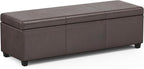 SIMPLIHOME Avalon 54 inch Wide Contemporary Rectangle Extra Large Storage by SimpliHome