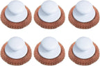 LOLA Copper Mesh Scouring Pad w/Comfort Knob, 6 Pack, Heavy Duty Cleaning Pads by LolaProducts
